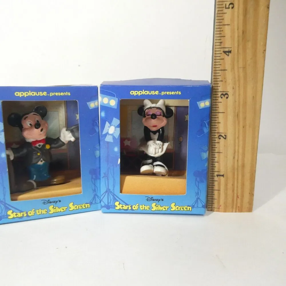 Applause Stars of the Silver Screen Mickey & Minnie Mouse Figures Vintage
